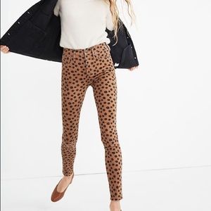 Madewell 10" High-Rise Skinny Jeans in Leopard Dot